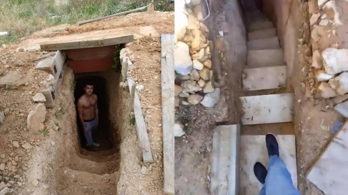 Adolescente construyó su casa bajo tierra