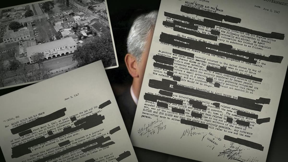Adolf Hitler en Brasil, Hotel Atlántico, Cassino, documento desclasificado del FBI de 1947