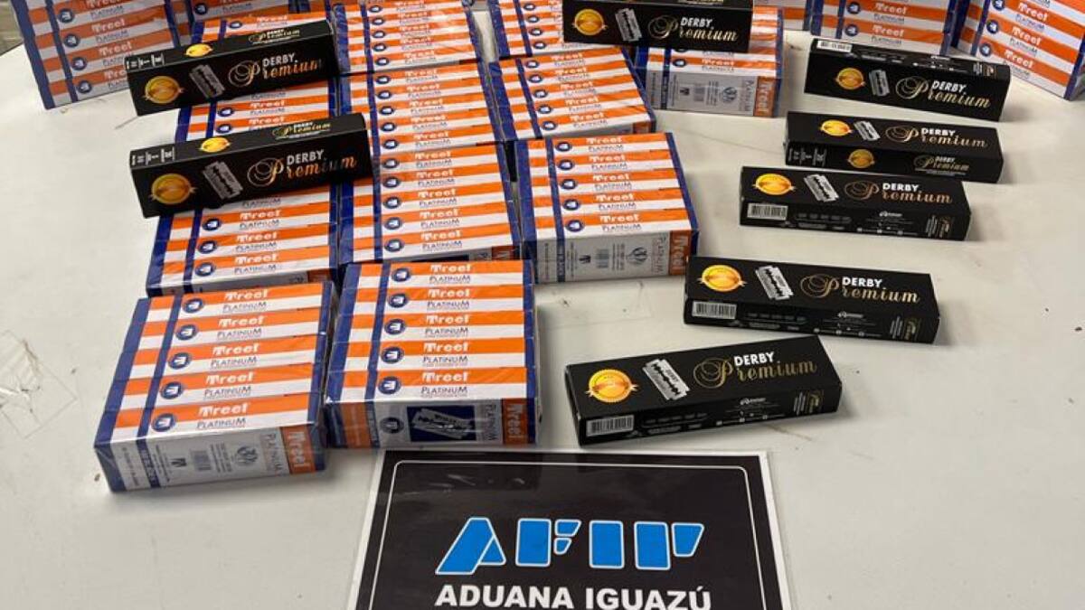 Barba y pelo: Aduana secuestra un contrabando de 20 mil hojas de afeitar en la Triple Frontera
