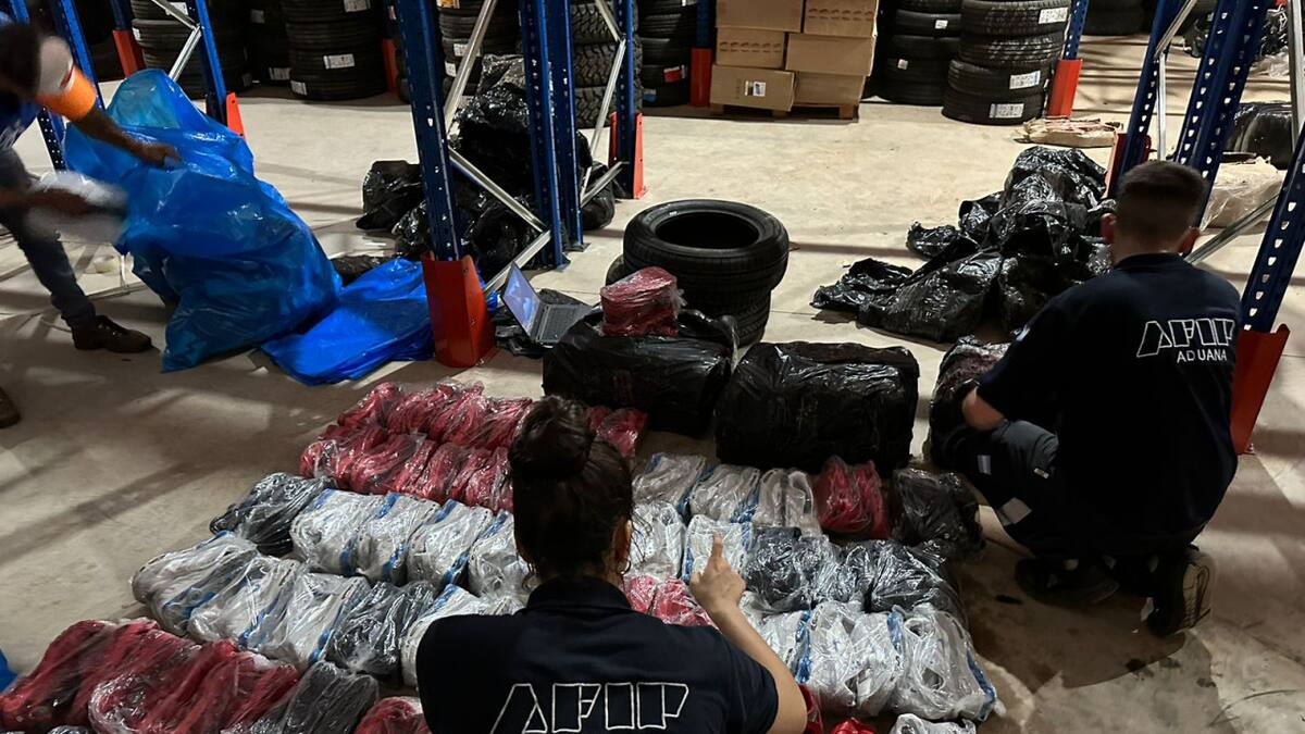 Aduana secuestró mercadería valuada en $47 millones. Foto: AFIP