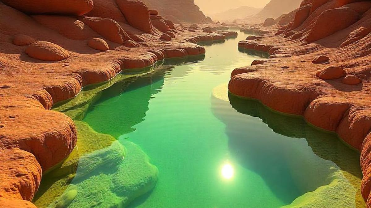 Agua en Marte. Foto Freepik IA