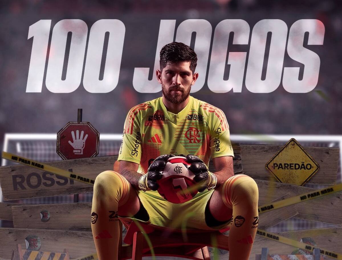 Agustín Rossi llegó a 100 partidos con Flamengo. Foto: X @Flamengo