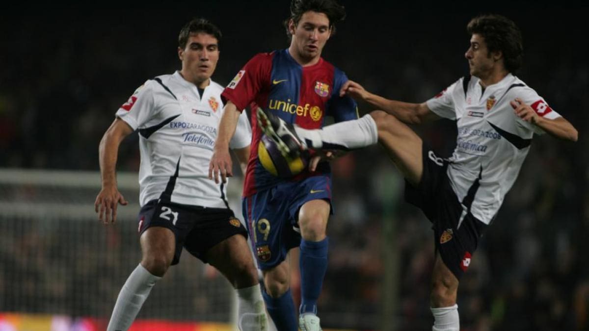 Aimar y Messi. Foto: Mundo Deportivo Pep Morata / Pep Morata