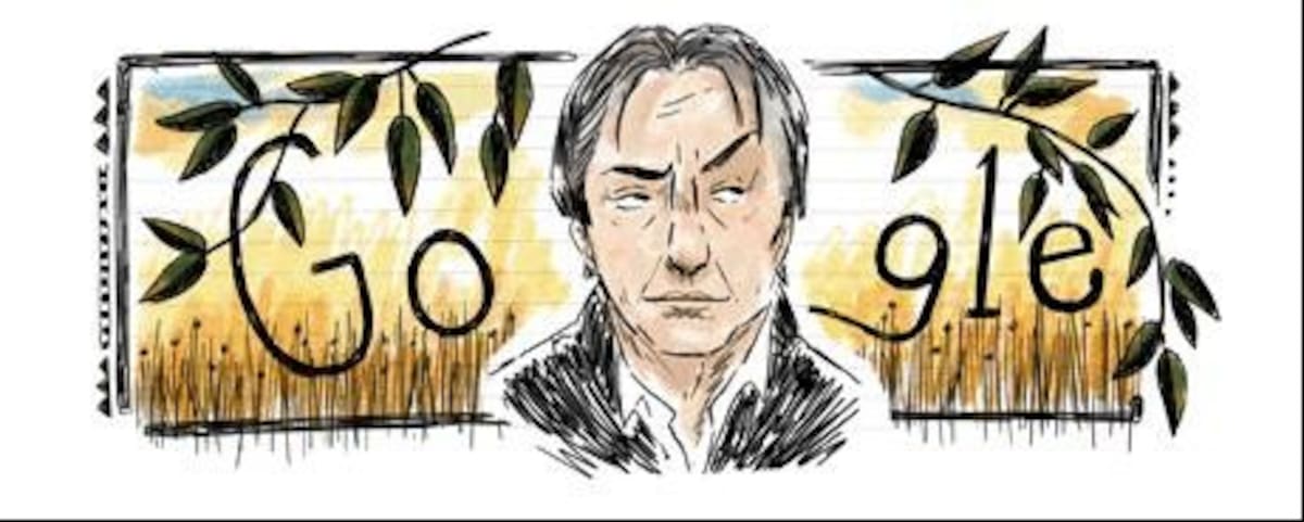 Alan Rickman, doodle. Foto: Google.