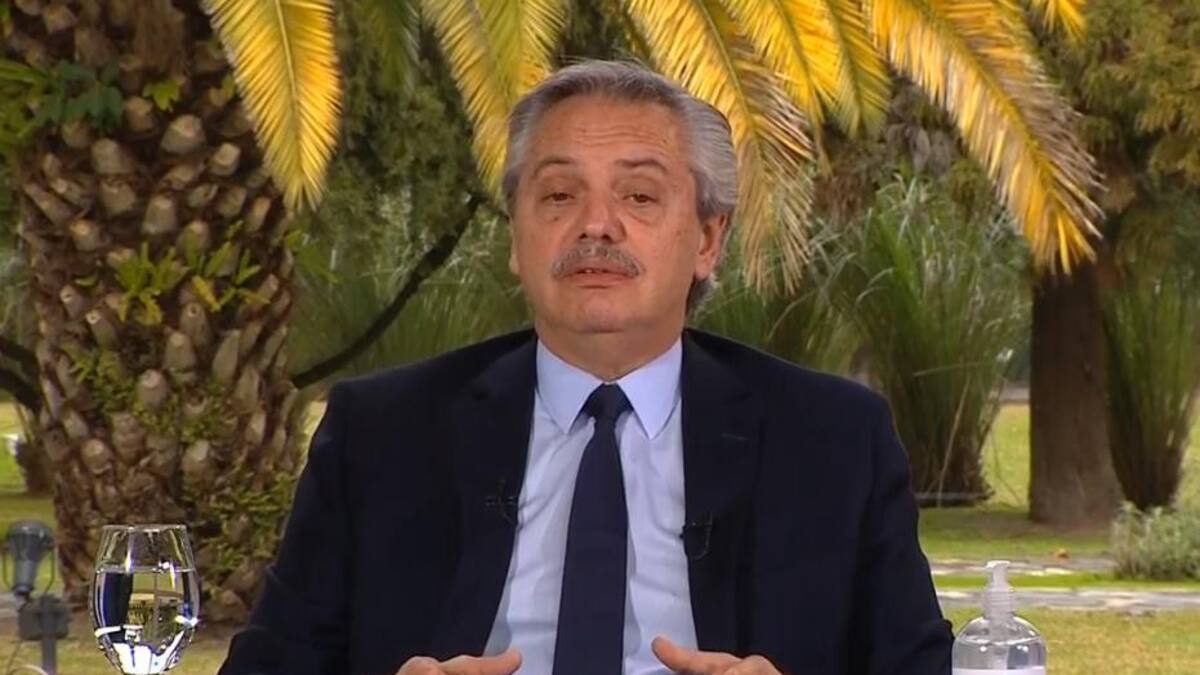 Alberto Fernández, acto desde Olivos, captura YouTube