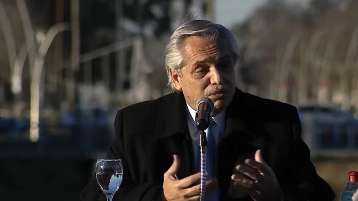 Alberto Fernández, acto en Olavarria.