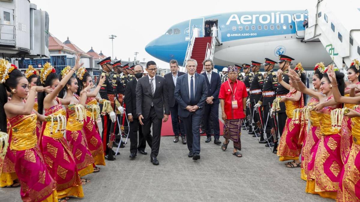 Alberto Fernández en Indonesia, Télam