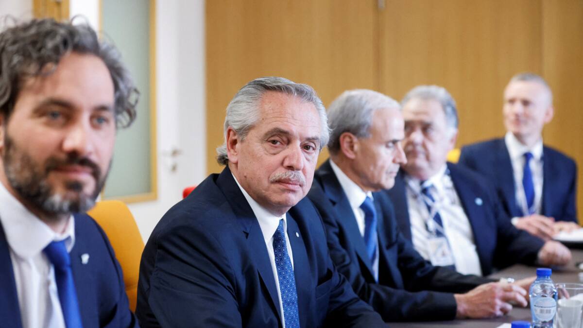 Alberto Fernández en la cumbre de UE-CELAC. Foto: Reuters.