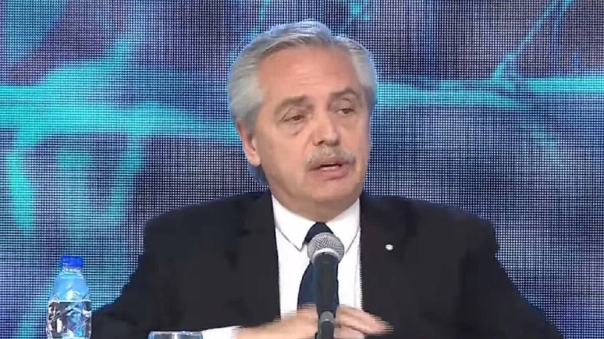 Alberto Fernández en la inauguración del gasoducto Néstor Kirchner. Foto: captura de video.