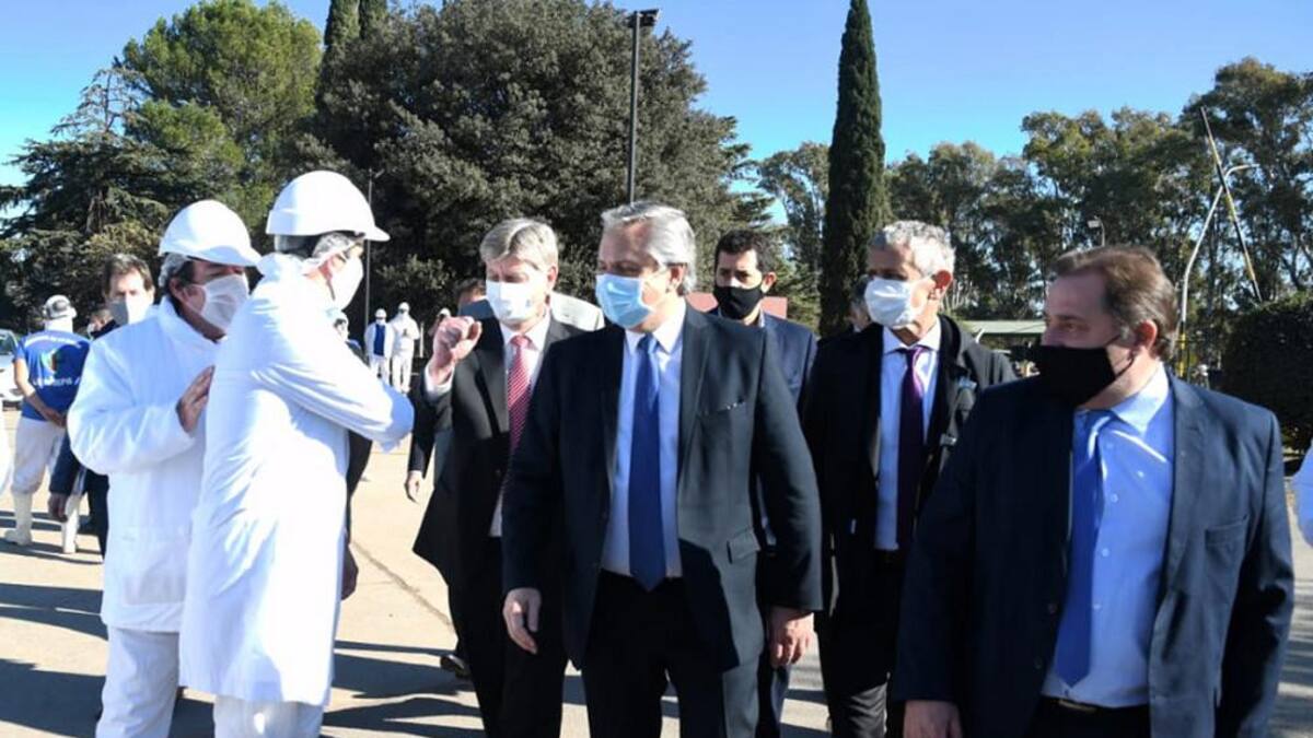 Alberto Fernández en La Pmapa, NA