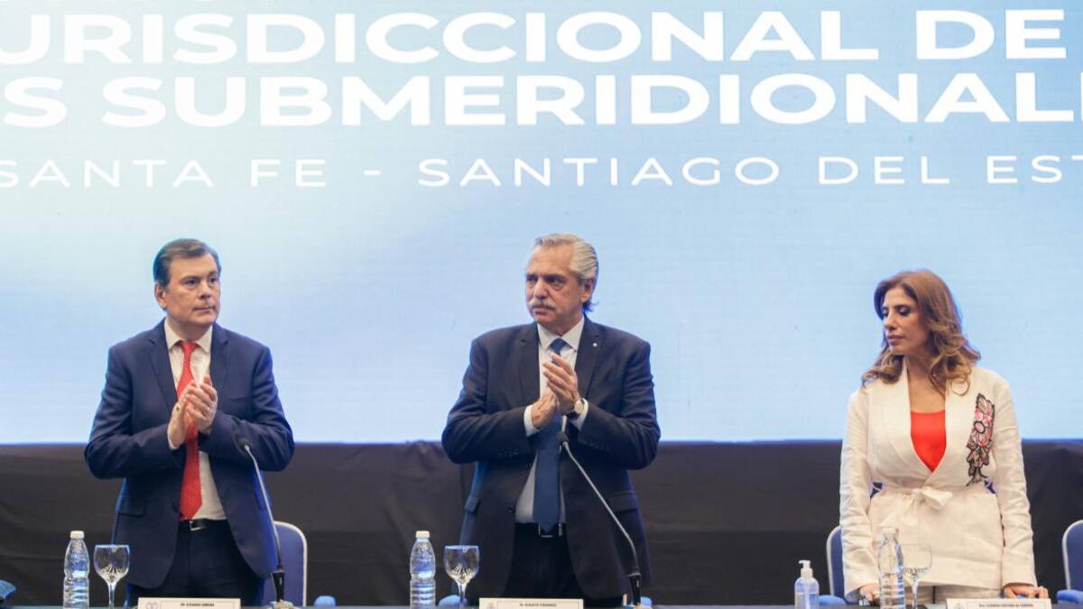 Alberto Fernández en Santiago del Estero. Foto: NA.