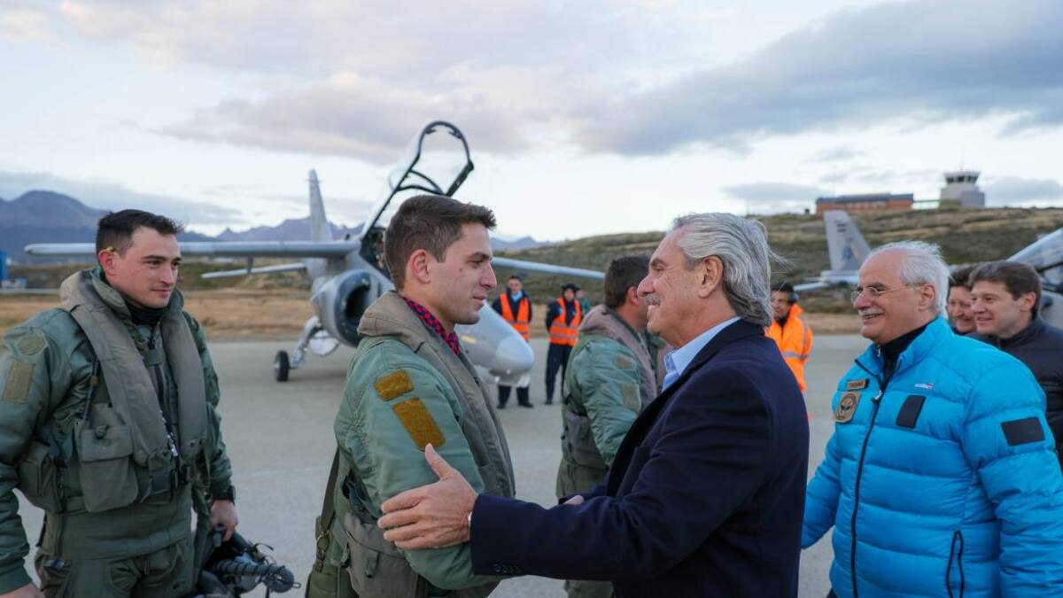 Alberto Fernández en Tierra del Fuego, Télam