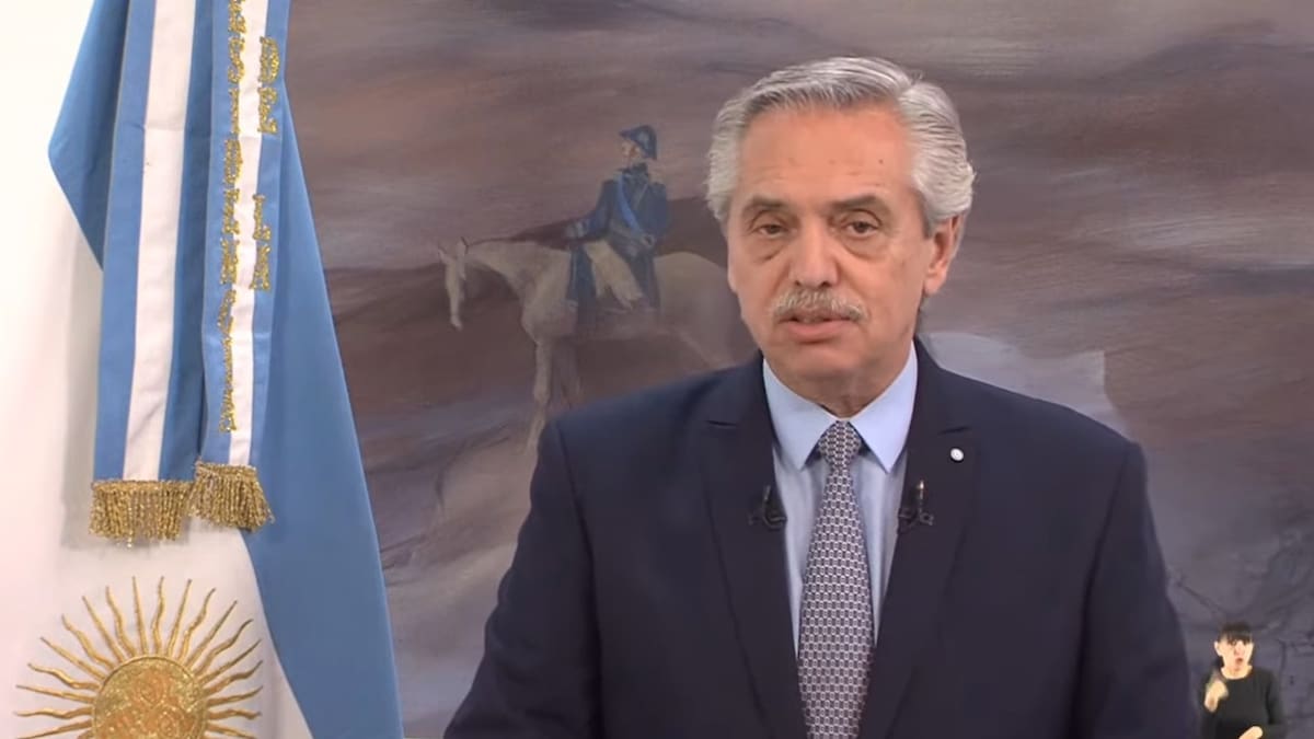 Alberto Fernández. Foto: captura de video.
