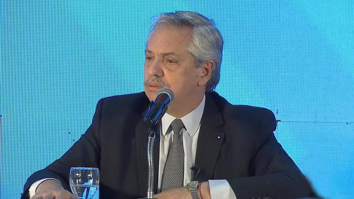 Alberto Fernández., presidente de la Nación, foto captura de video