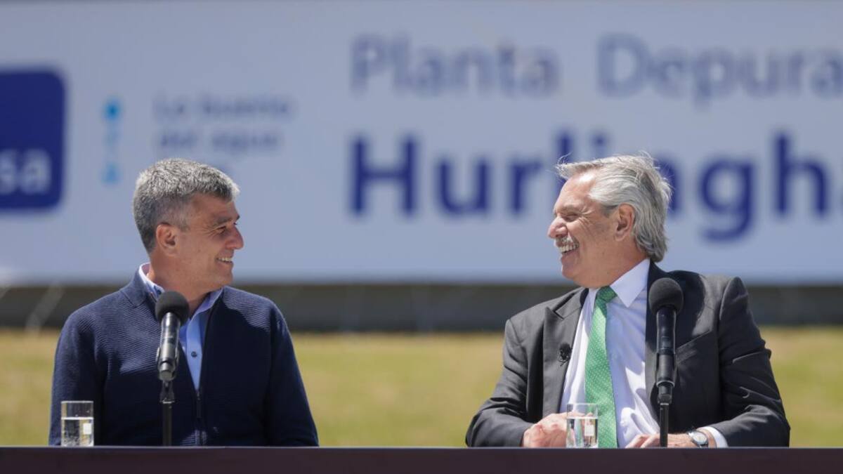 Alberto Fernández y Juan Zabaleta. Foto: NA.