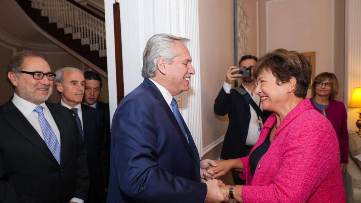 Alberto Fernández y Kristalina Georgieva en Nueva York, NA