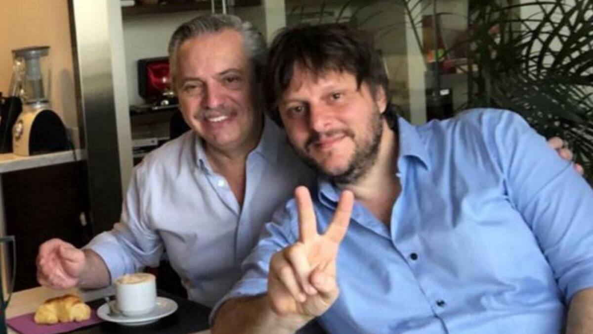 Alberto Fernández y Leandro Santoro. Foto: NA.