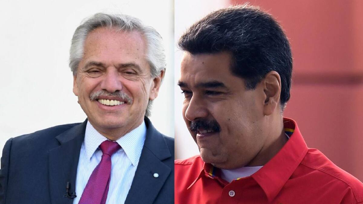 Alberto Fernández y Nicolás Maduro, NA