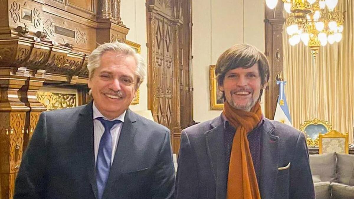 Alberto Fernández y Sabino Vaca Narvaja, Foto Presidencia