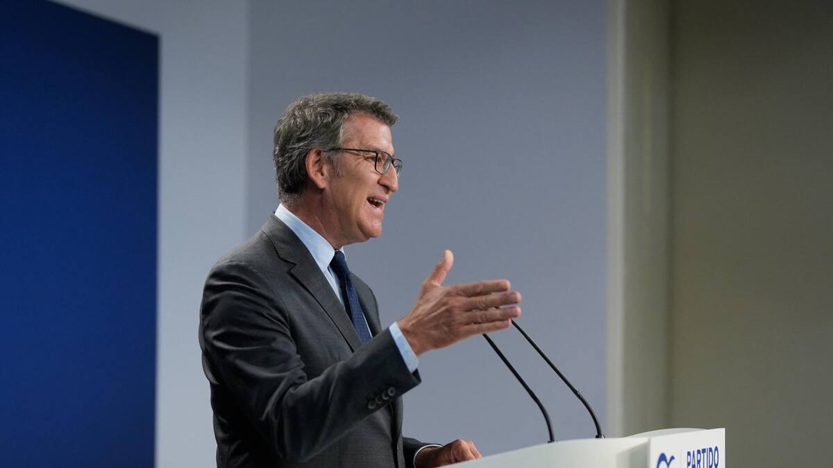 Alberto Núñez Feijóo, líder del Partido Popular en España. Foto: EFE.