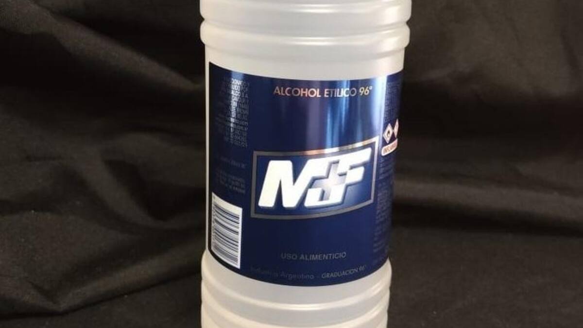 Alcohol etilico falsificado y prohibido por ANMAT