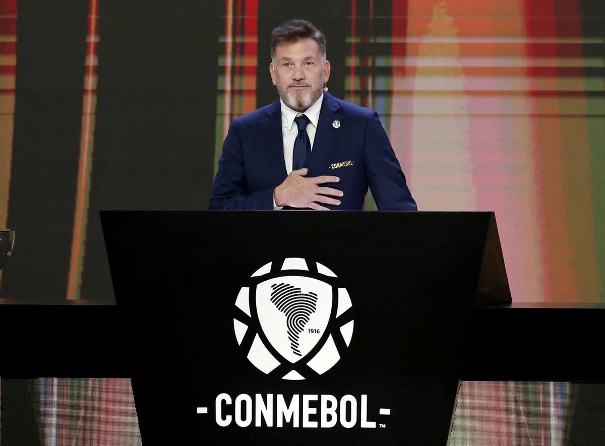 Alejandro Domínguez, presidente de Conmebol. Foto: Reuters/Cesar Olmedo