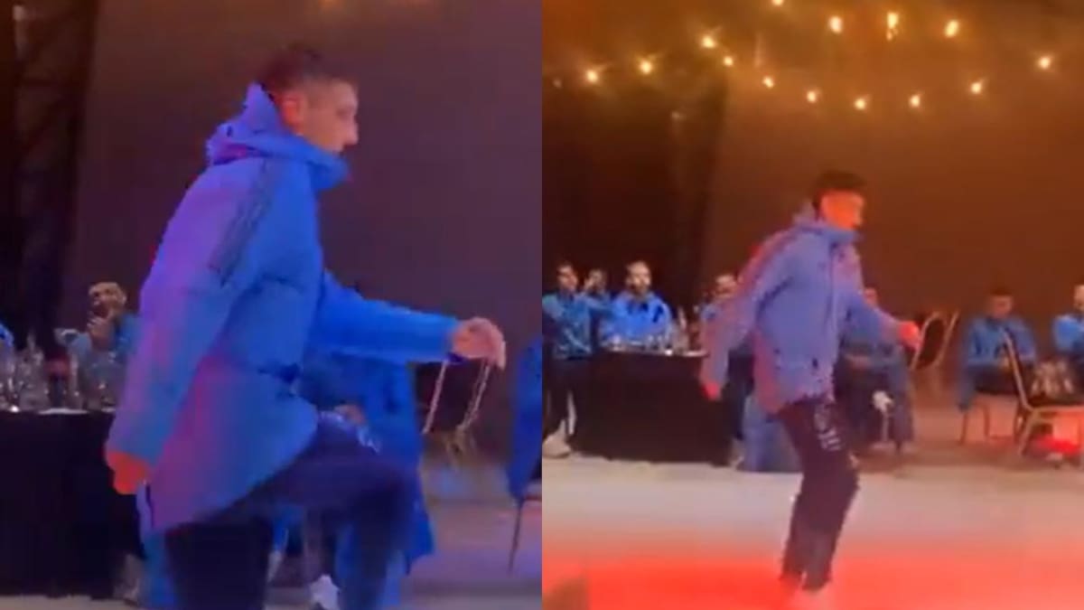 Alejo Véliz bailando malambo. Foto: captura.