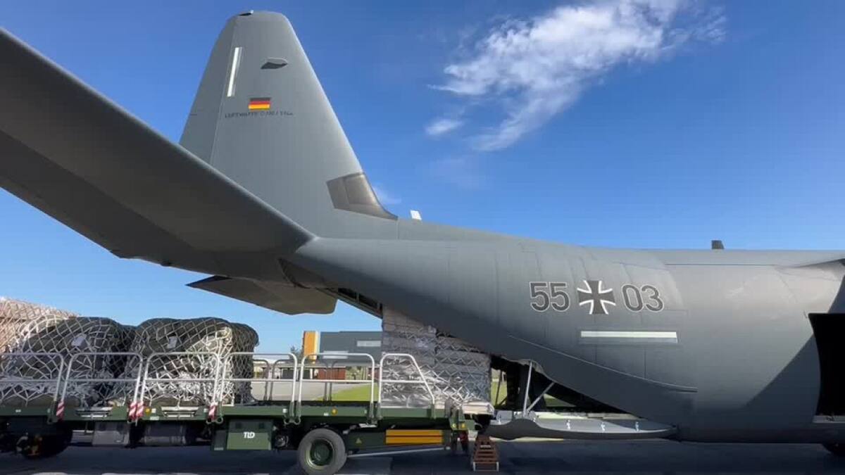 Alemania lanza ayuda humanitaria a Gaza. Foto: Reuters.