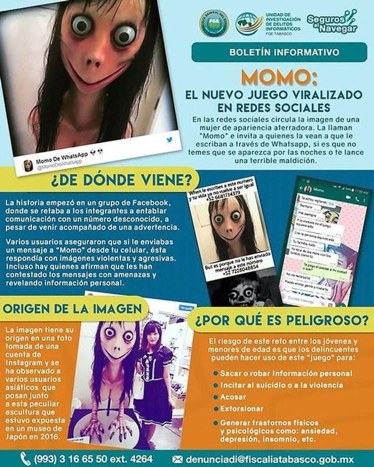 Alerta por Momo en videos infantiles