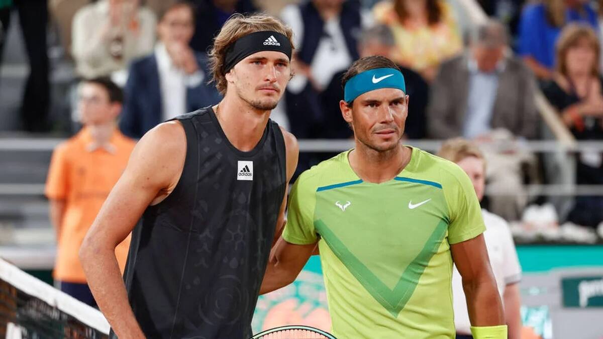 Alexander Zverev y Rafael Nadal en Roland Garros. Foto: NA.