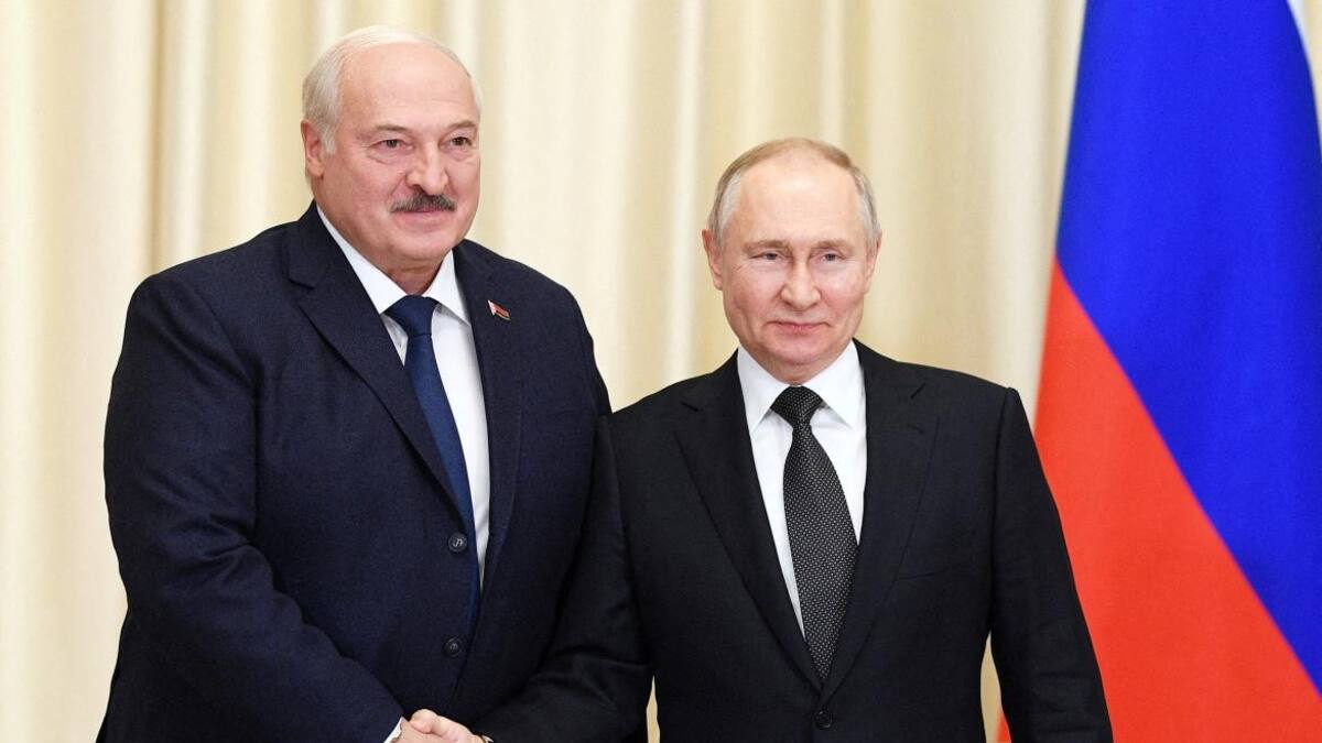 Alexandr Lukashenko y Putin. Foto: REUTERS
