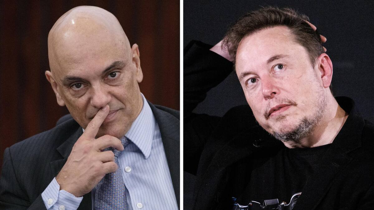 Alexandre de Moraes y Elon Musk. Foto: EFE.