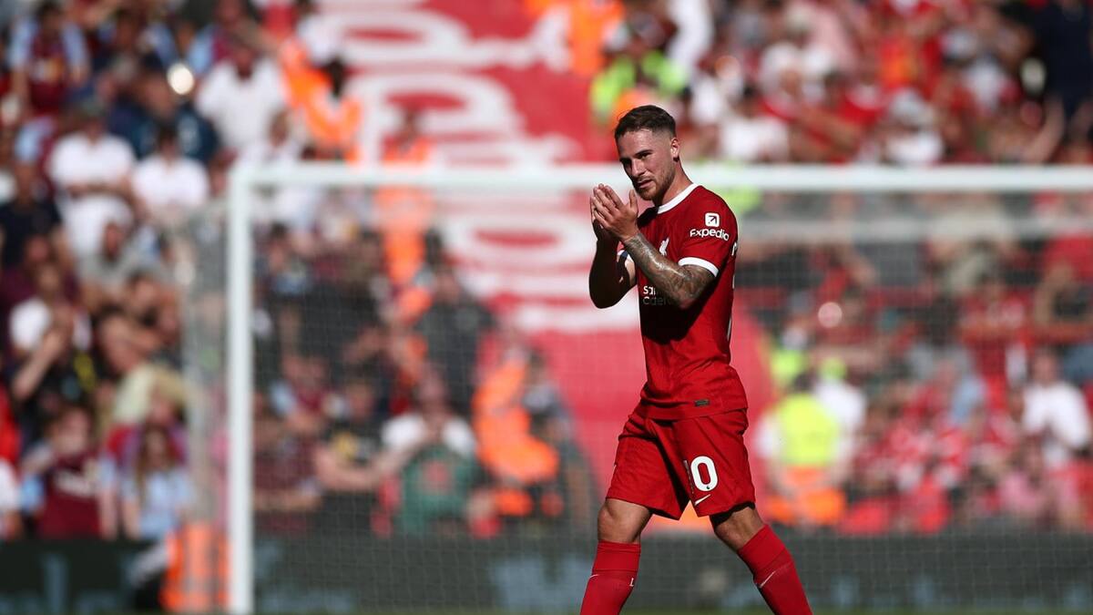 Alexis Mac Allister fue ovacionado por los hinchas del Liverpool. Foto: Reuters.