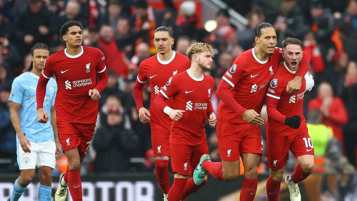 Alexis Mac Allister; Liverpool vs. Manchester City. Foto: Reuters.