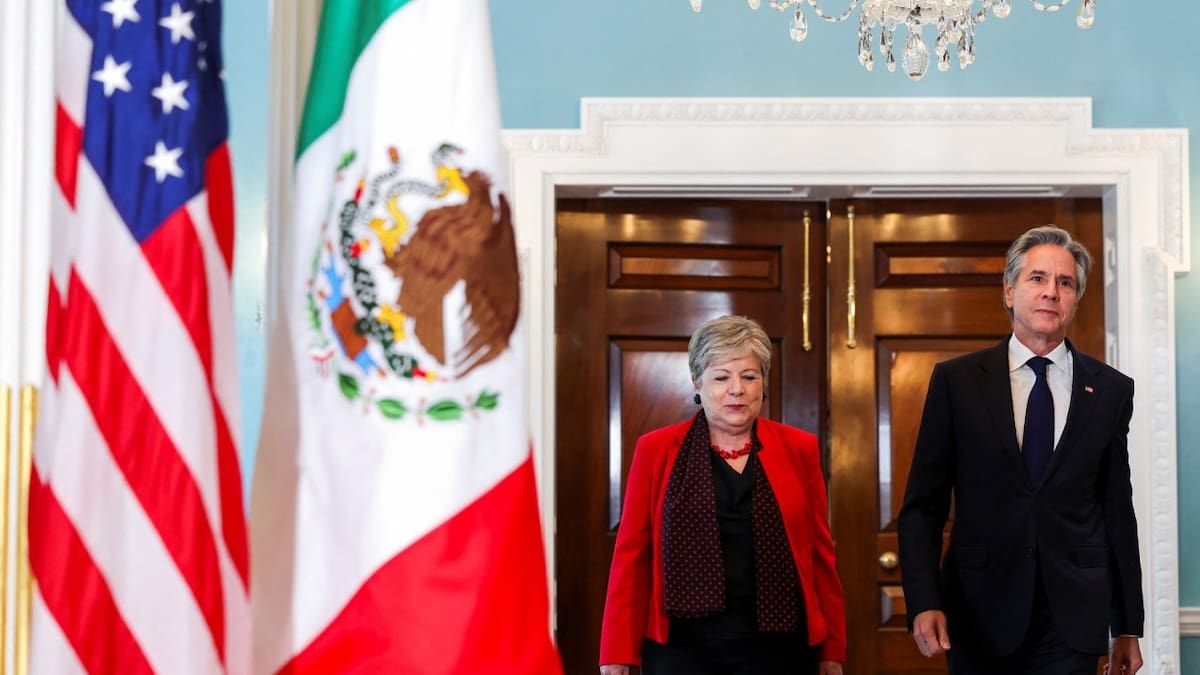 Alicia Bárcena y Antony Blinken. Foto: Reuters