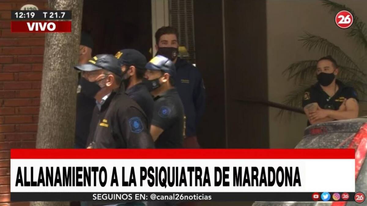 Allanamiento a la psiquiatra de Maradona