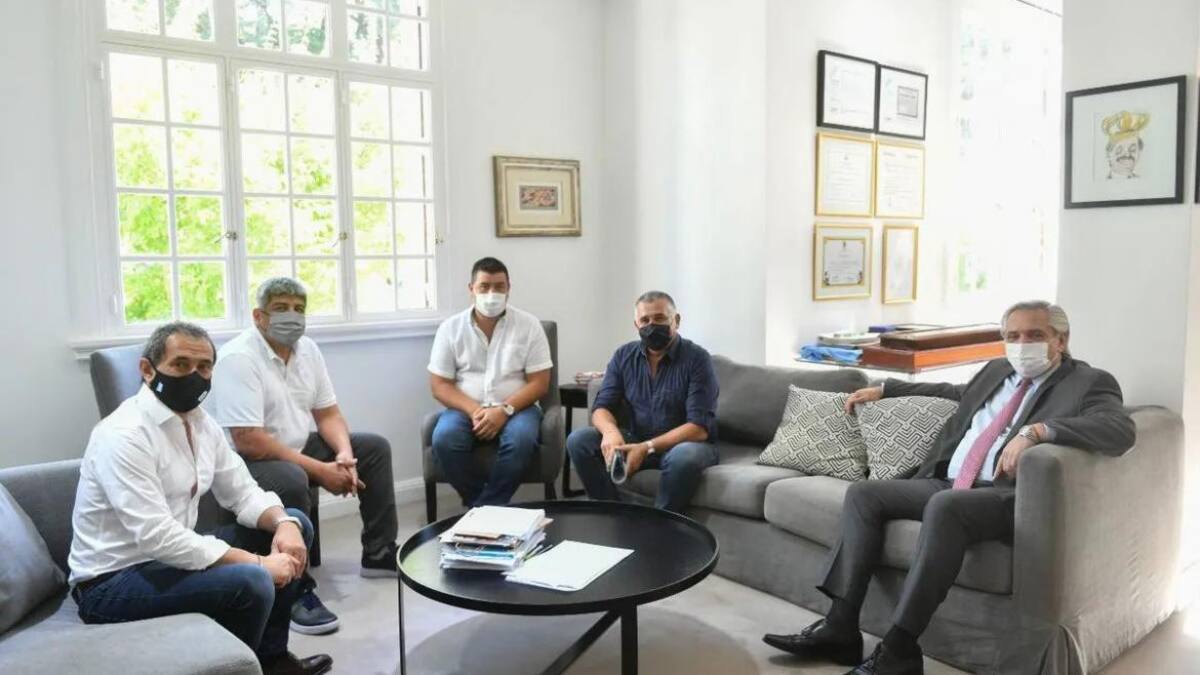 Almuerzo de Pablo Moyano y Alberto Fernández en la Quinta de Olivos