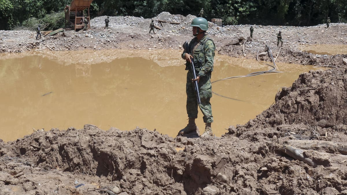 Amazonía de Ecuador, minería ilegal. Foto: EFE