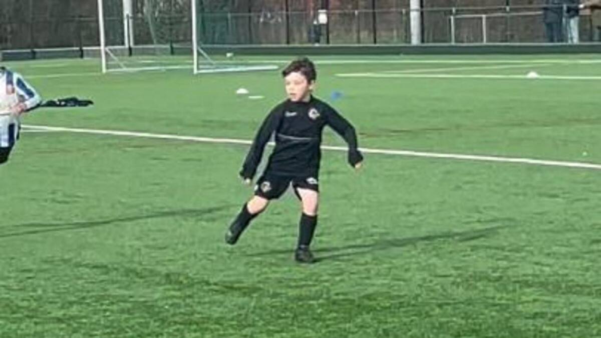 Amin, el niño prodigio que fue confundido con Mateo Messi. Foto: captura de video.