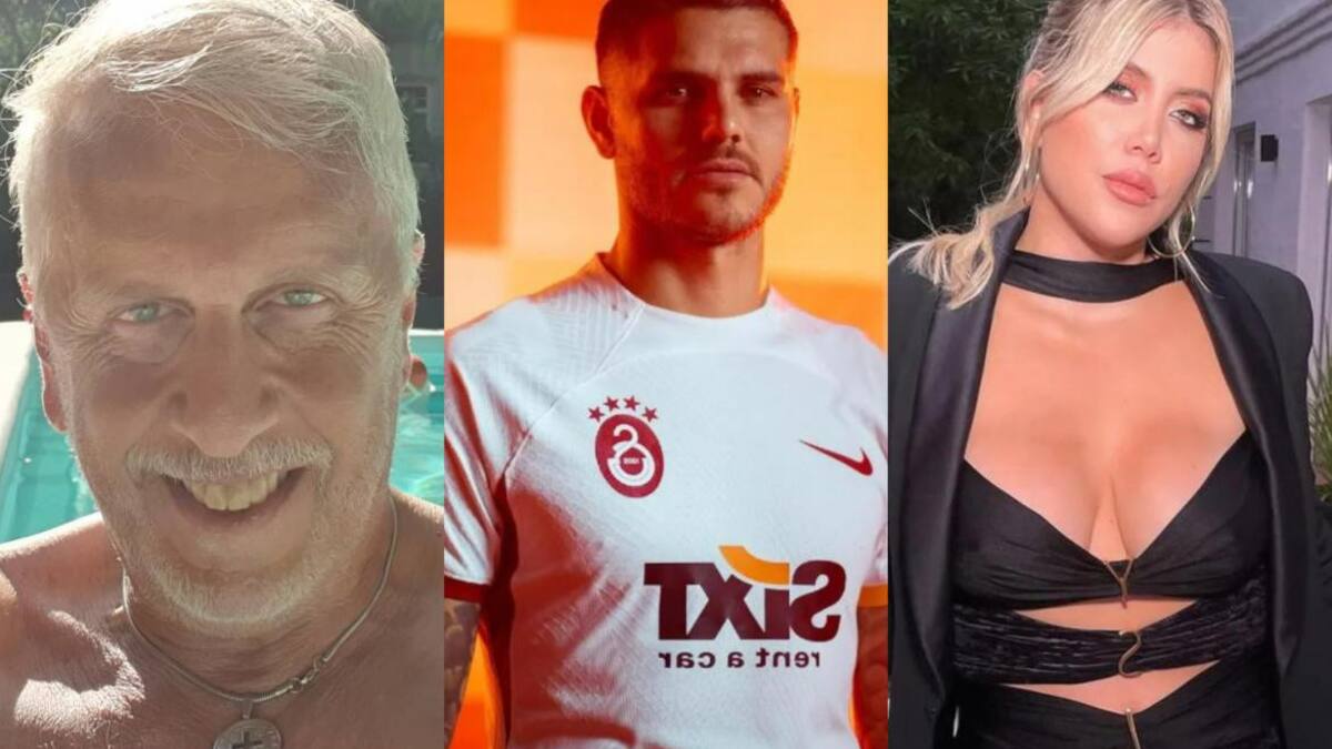 Andrés Nara, Mauro Icardi y Wanda Nara. Fotos: Instagram.