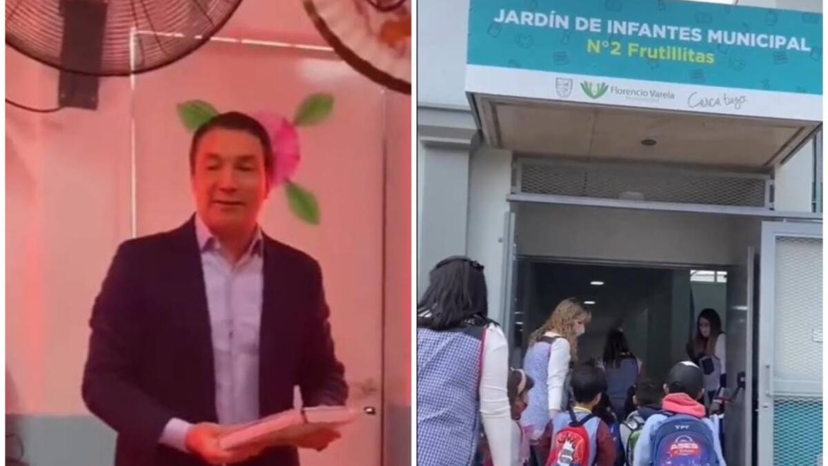 Andrés Watson y el Jardín Nº2 de #PicodeOro. Foto: Captura de video @Andreswatsonok.