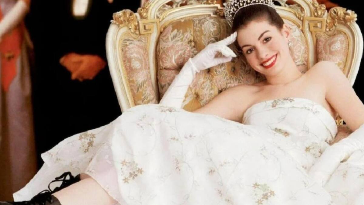 Anne Hathaway en "El diario de la princesa". Foto: NA.