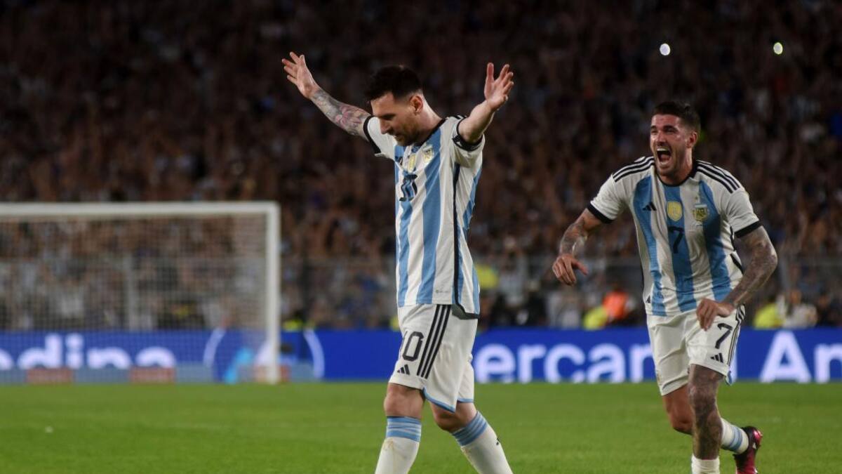 Ante Panamá, Messi llegó a su gol 800. Foto: NA.