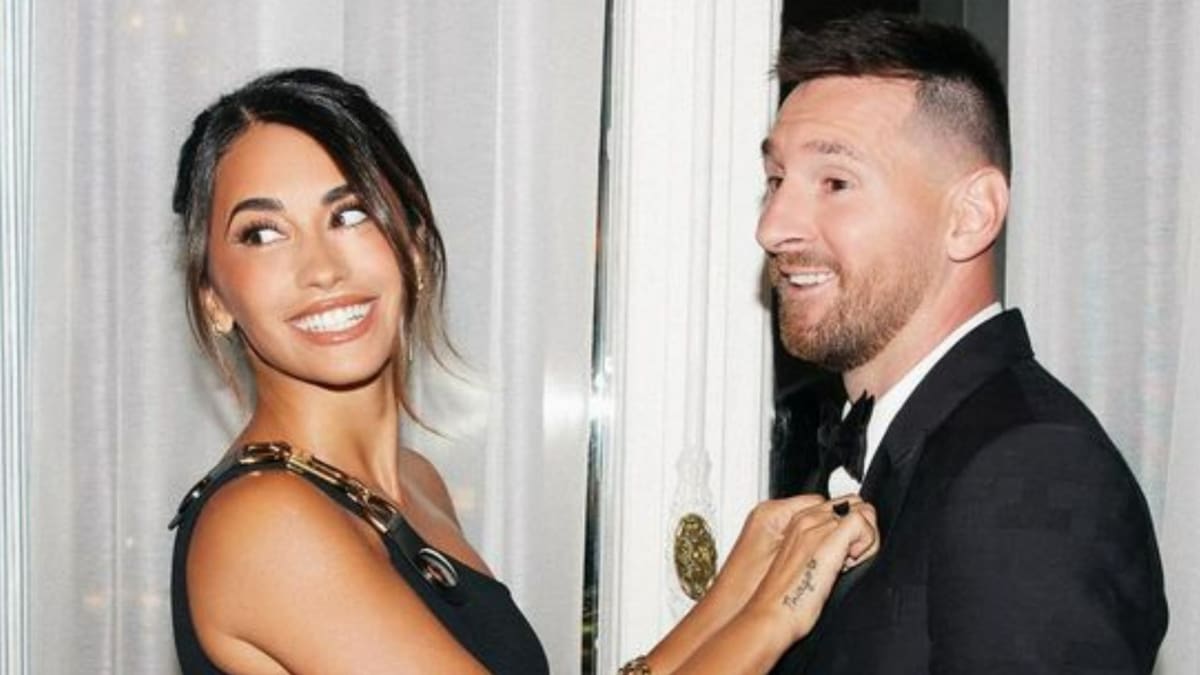 Anto Roccuzzo con Lionel Messi. Foto: Instagram.