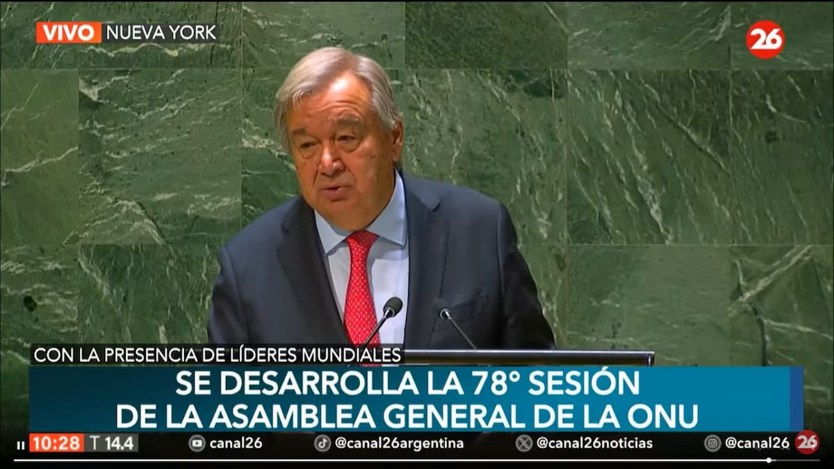 Antonio Guterres en la Asamblea General de la ONU.