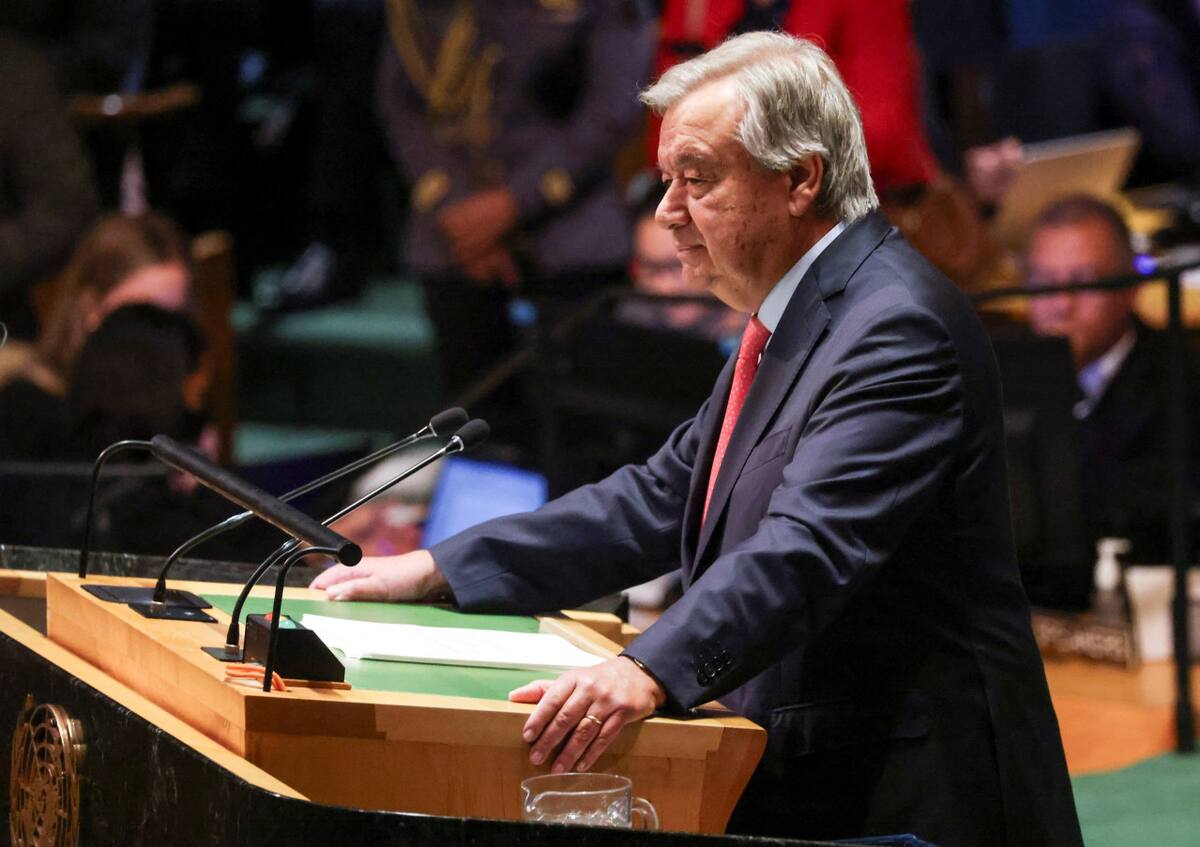 Antonio Guterres en la Asamblea General de la ONU. Foto: Reuters.