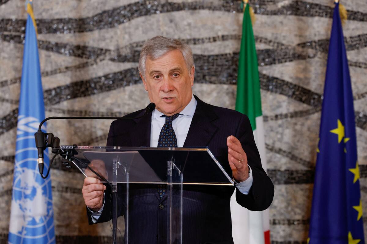 Antonio Tajani, ministro de Exteriores de Italia. Foto: REUTERS.