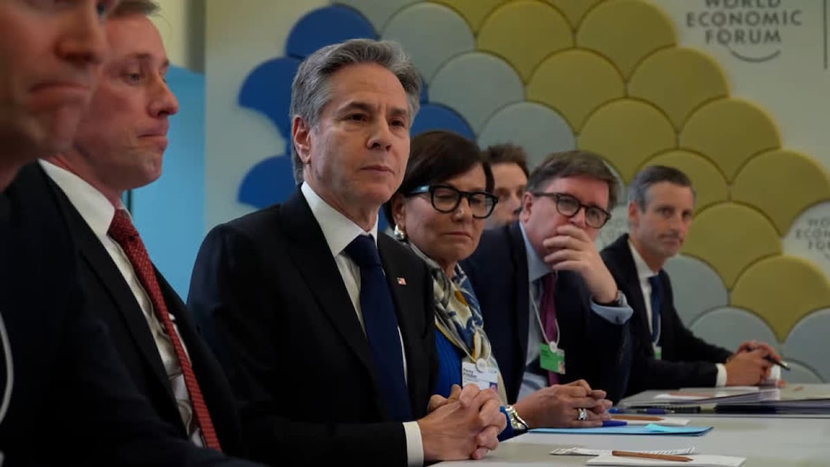Antony Blinken en el Foro Mudial Eomómico de Davos. Foto: Reuters