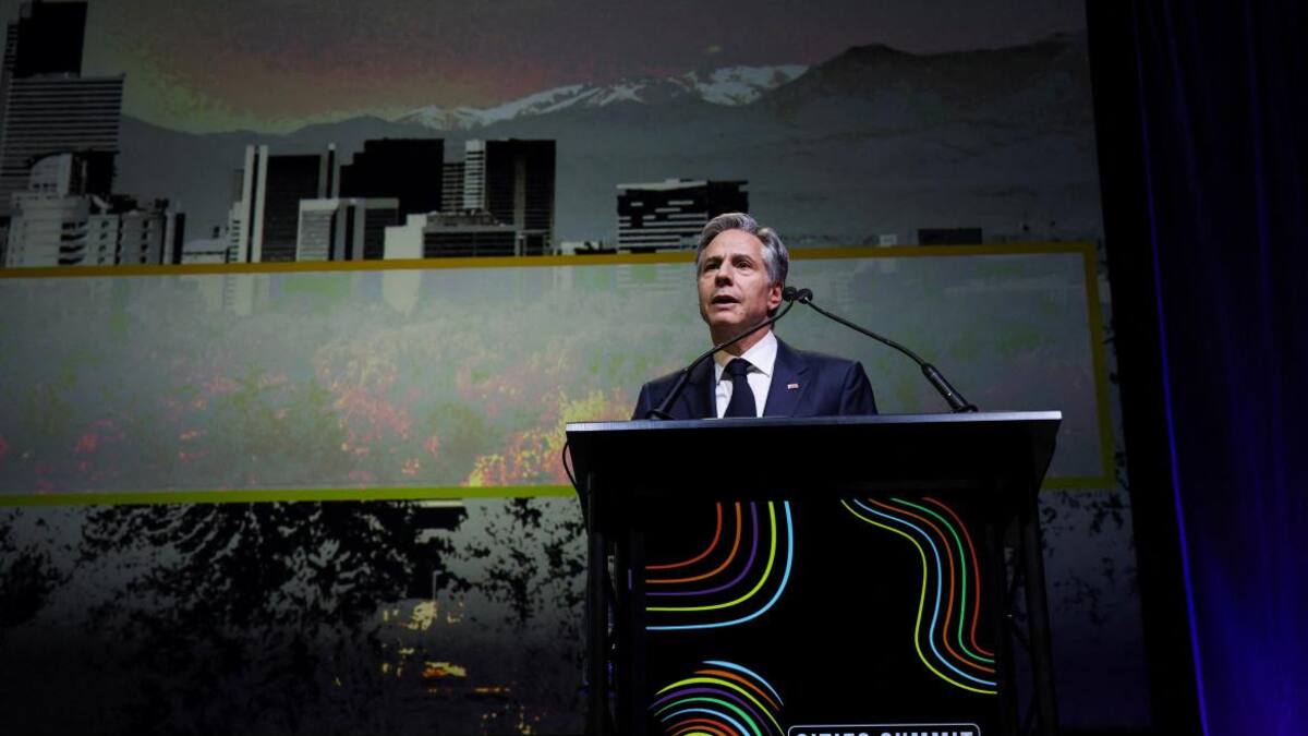 Antony Blinken en la Cumbre de Ciudades de las Américas, celebrada en Denver. Foto: Reuters.