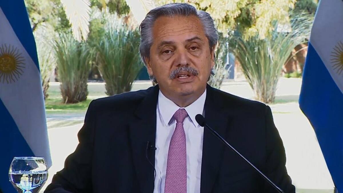 Anuncio de Alberto Fernández